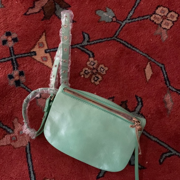 HOBO Handbags - Leather Hobo waist wallet in spring green. Can use as crossbody too. Detailed.